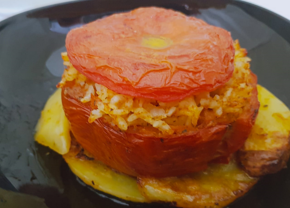 Pomodori con riso e patate